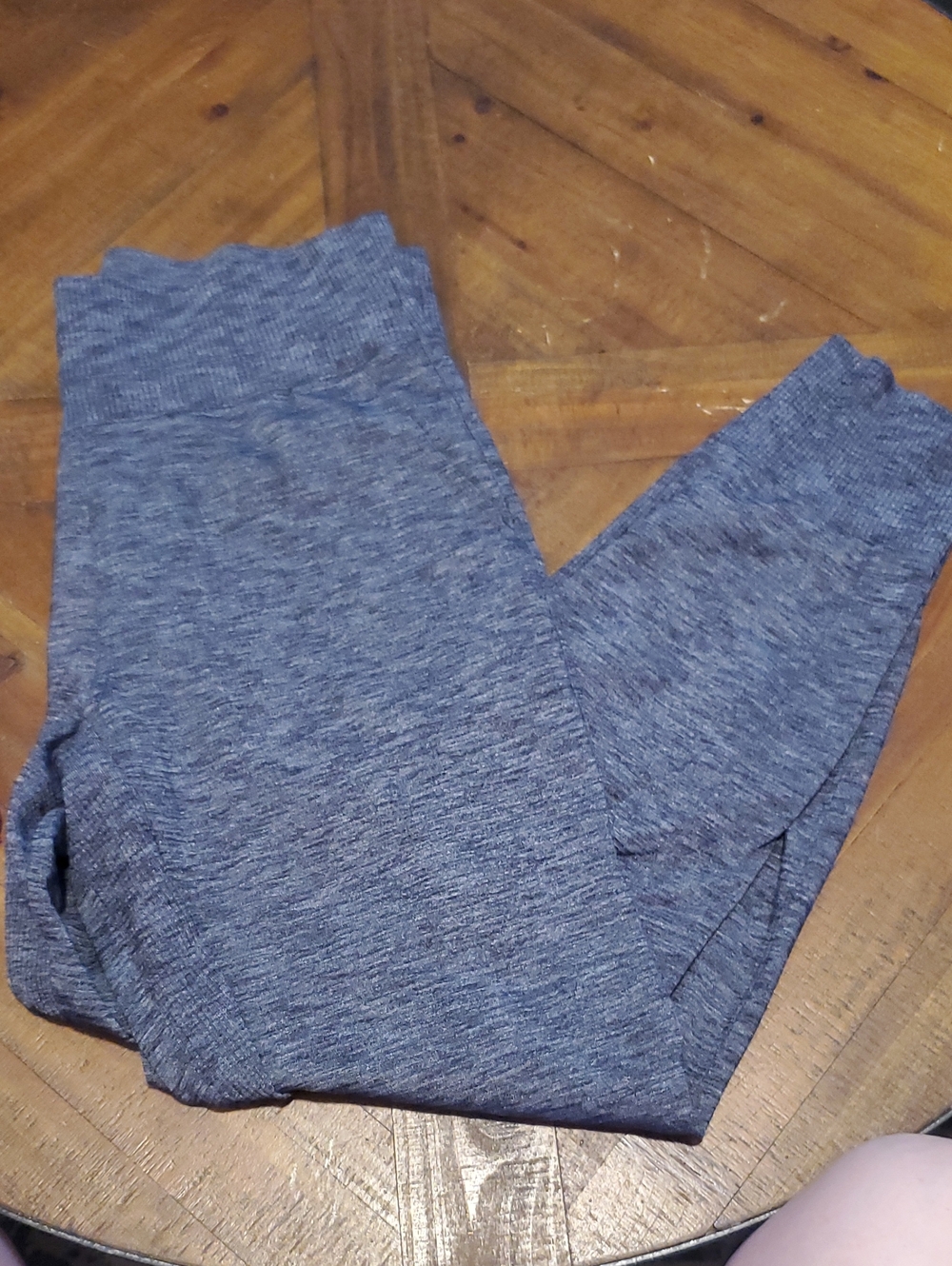 Athleta Heathered Blue Men's Jogger Sweatpants